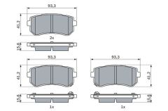 FREN BALATASI (ARKA) - HYUNDAİ KONA / KİA OPTİMA - SOUL II ; 58302 B2A50 ; 58302C1A15 ; 58302J9A50 ; 58302J9A70