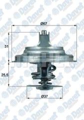TERMOSTAT 87C AUDI A6 2.5TDI PASSAT-CRAFTER-LT 28-35-TRANSPORTER IV T4 VOLVO V70 850 940 II 2.0 2.4 2.5
