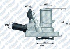 TERMOSTAT KOMPLE 88C G.1006.88 ALBEA DOBLO LINEA 1.4 BEHR