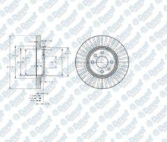 FREN DISKI ON 280MM RENAULT MEGANE II 1.5 KANGOO CLIO 03 / 99=> LAGUNA 01=>