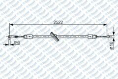FREN HALATI ON [DINGIL 4325MM] MERCEDES SPRINTER 906 06> VW CRAFTER 06>