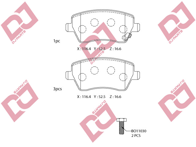 ON DISK BALATA DACIA DUSTER (10-), DOKKER (12-), LOGAN (07-) / NISSAN MICRA (03-), NOTE (05-) / RENAULT CLIO III (05-), KANGOO (08-), MODUS (04-)