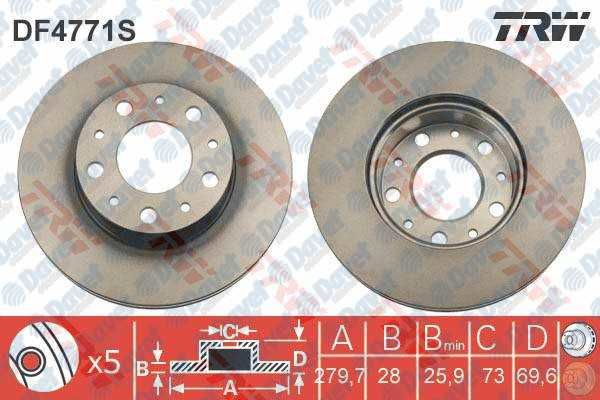 ON FREN DISKI AYNASI BOXER III - JUMPER III - DUCATO III 14Q15 JANT CAP: 280mm -KALINLIK: 28mm  YUKSEKLIK : 69.6mm HAVA SOGUTMALI