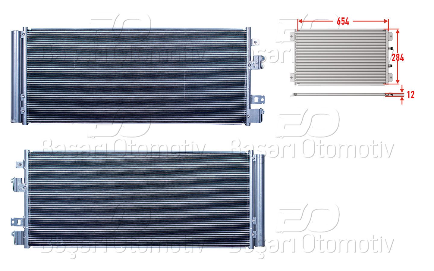 KLIMA RADYATORU 654X284X12 | OPEL CORSA E 1.0 1.2 1.3 CDTI 1.4 1.4 LPG 1.4 TURBO 1.6 TURBO 14 > | WISCO