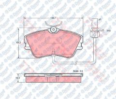 ON FREN BALATASI FISLI VW TRANSPORTER T4 90-4.03 CARAVELLA 90-4.03