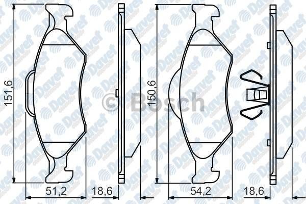 FREN BALATASI ON FIESTA 95=>02 FORD KA 96=> MAZDA 121 96=>