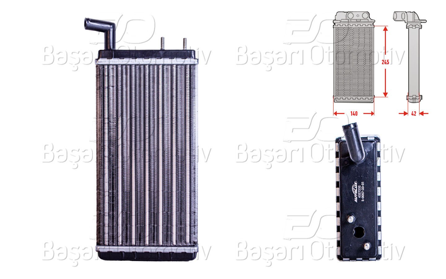 KALORIFER RADYATORU MEKANIK 235X150 MM | FIAT TOFAS 131 1.3 1.6 1974 > | AUTOLUX