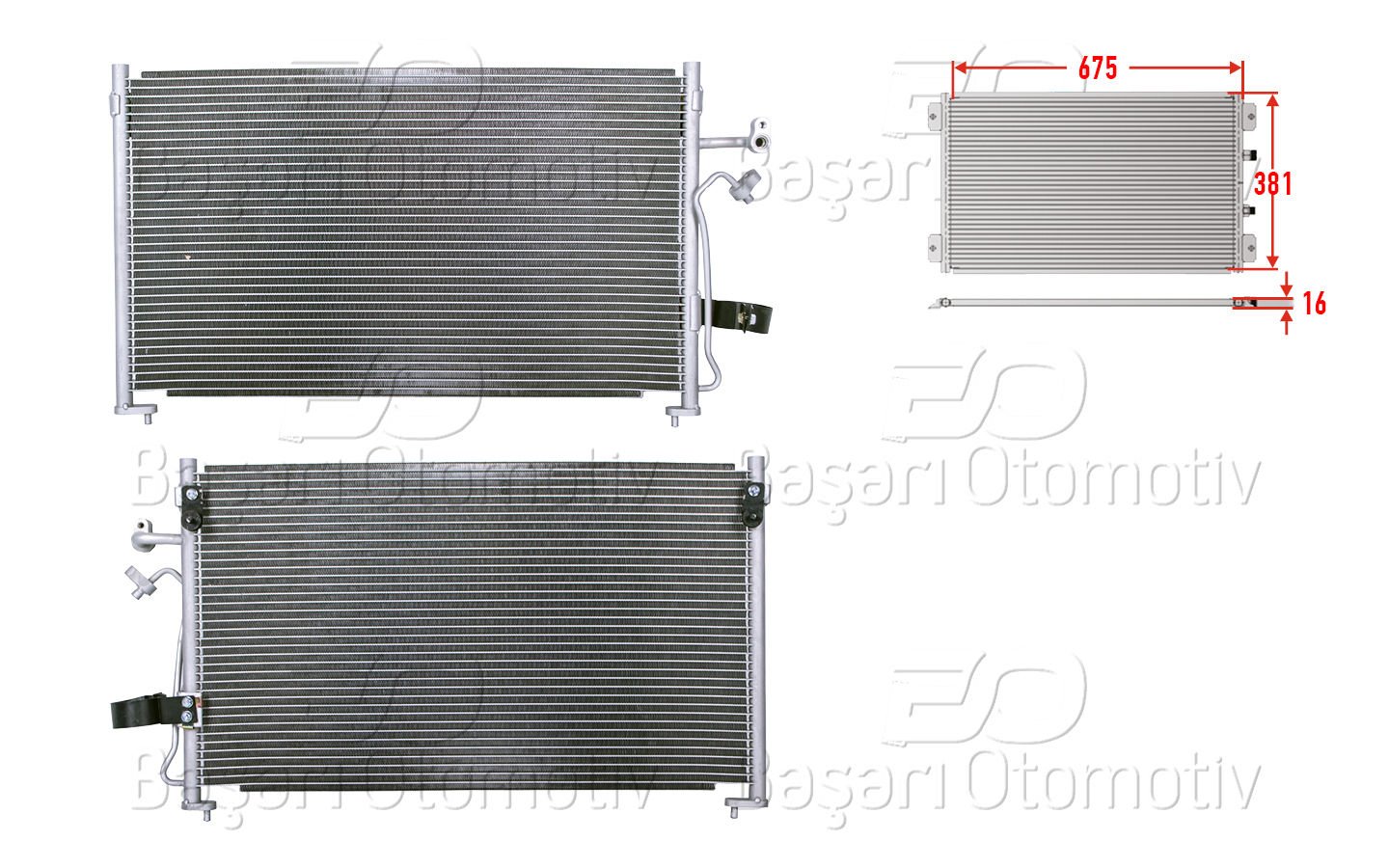 KLIMA RADYATORU 675X381X16 | CHEVROLET EVANDA 03> | WISCO