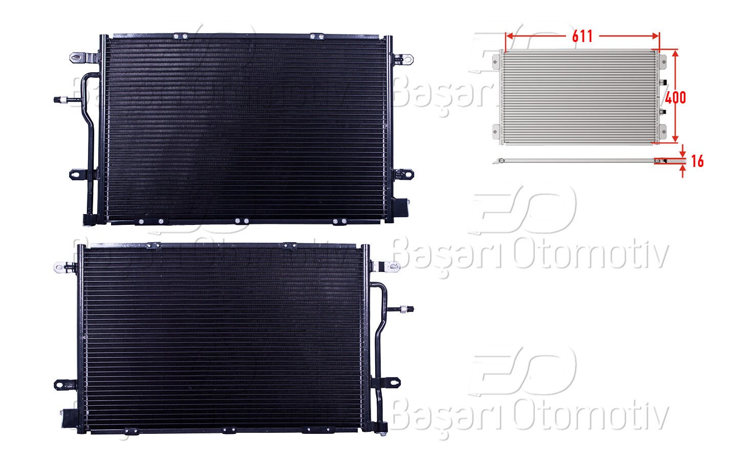 KLIMA RADYATORU 611X400X16 | AUDI A4 S4 QUATTRO 2.7 TDI 3.0 TDI 03 > | WISCO