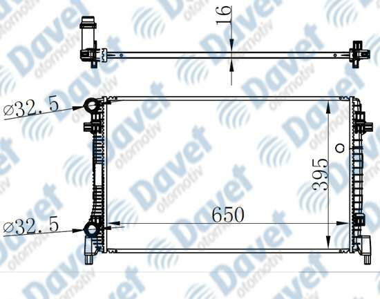 RADYATOR VW GOLF VII AUDI A3 SEAT LEON SKODA OCTAVIA 1.2 1.4 1.6 12- 650X398X16   ####