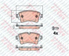 ARKA FREN BALATASI AUDI Q7 2.0TFSI-3.0TFSI-3.0TDI 15> A4 15> 129.2MMX59.1MMX17.5MM