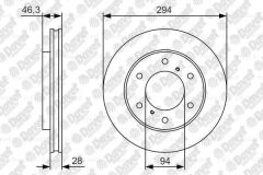 FREN DISKI ON 294mm 6 BIJON HAVA KANALLI MITSUBISHI L200 06-12 PAJERO 10-13 2.5 DID 3.2 DID
