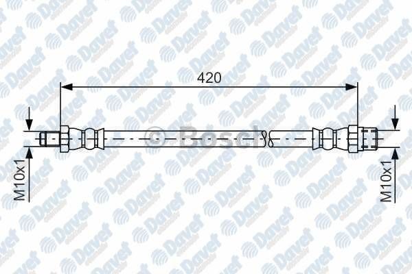 FREN HORTUMU ON ERKEK 420MM MB 115 116   ####