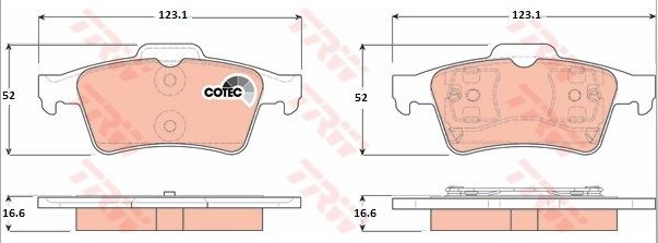 ARKA FREN BALATASI WVA 24137 FISSIZ FORD FOCUS II TRANSIT CONNECT CMAX LAGUNA 02> PRIMERA 02> VECTRA C 02> SIRTI YAYLI