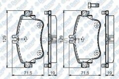 FREN BALATASI ON MB W276 A-SERISI A180 A180CDI 12-> E.NO:0986TB3194