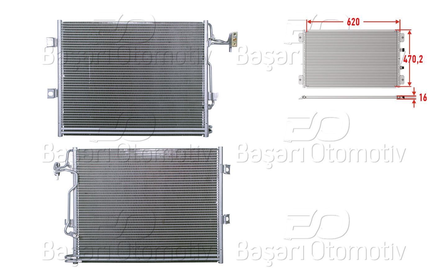 KLIMA RADYATORU 620X470,2X16 | MERCEDES-BENZ 221 05> | WISCO