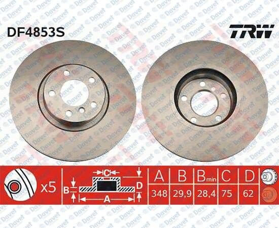 ON FREN DISKI AYNASI BMW X5 E70 3.0D 07-08-X5 E70 08> X6 E71-E72 08>