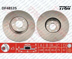 ON FREN DISKI AYNASI BMW X5 E70 3.0D 07-08-X5 E70 08> X6 E71-E72 08>