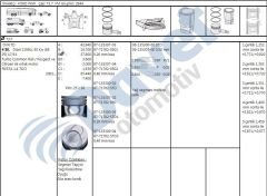 MOTOR PIUSTON SEGMAN 74,20MM 0,50 FARK PEUGEOT P107 P1007 P206 P307 BIPPER NEMO CITROEN C1 C2 C3 DV4TD 1,4HDI 8V FORD FIESTA 1,4TDCI