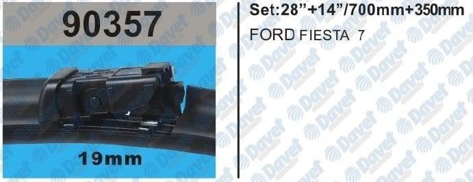 SILECEK SUPURGESI 700MM+350MM MUZ TIP APARATLI FORD FIESTA VII 17->   ####