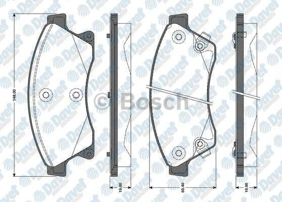FREN BALATASI ON WVA 25031 148X604X19 CHEVROLET AVEO 2011-> CRUZE 2009-> OPEL ASTRA GTC J 2012-> ASTRA J 2009-> 15 INCH