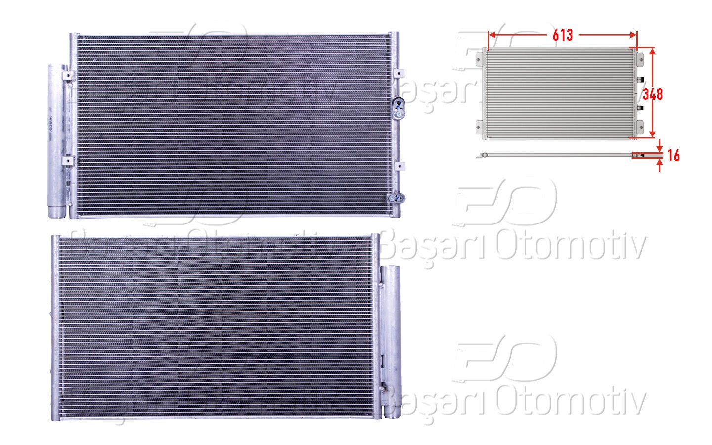 KLIMA RADYATORU 613X348X16 | SUBARU BRZ 2.0. TOYOTA GT86 12> | WISCO