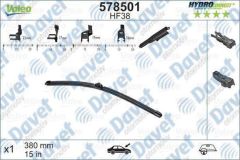 SILECEK SUPURGESI ON MUZ TIP 380MM HF38 HYDROCONNECT COKLU BAGLANTI X1   ####
