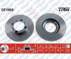 ON FREN DISKI AYNASI HAVALI EXCEL-ACCENT 1.3-1.5 - 94-00 242 mm