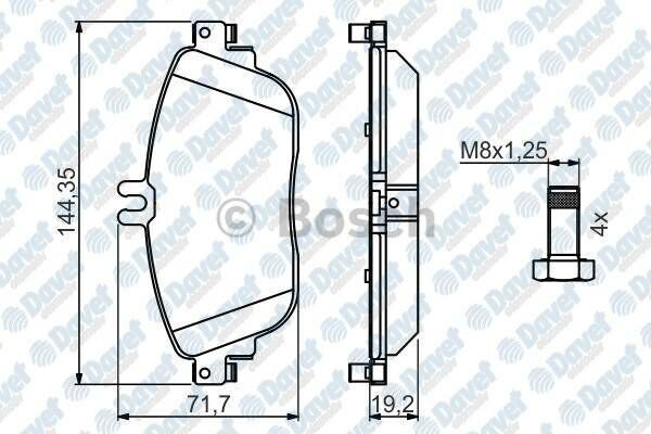 FREN BALATASI ON WVA 24869 W176 A180 A200 A220 B180 2012->