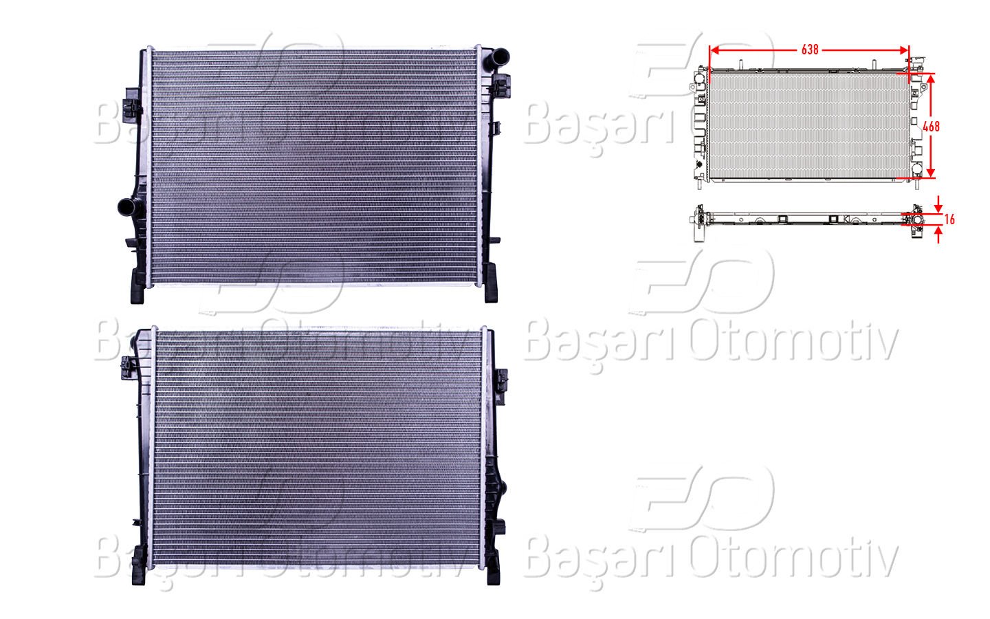 SU RADYATORU BRAZING MT-AT 638X468 | CHRYSLER JOURNEY. FIAT FREEMONT2.0CRD 09> | WISCO
