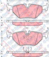ARKA FREN BALATASI BMW E36 316-318-320-323-325-328 Z3 E32-E34-E36 M3 E34 M5