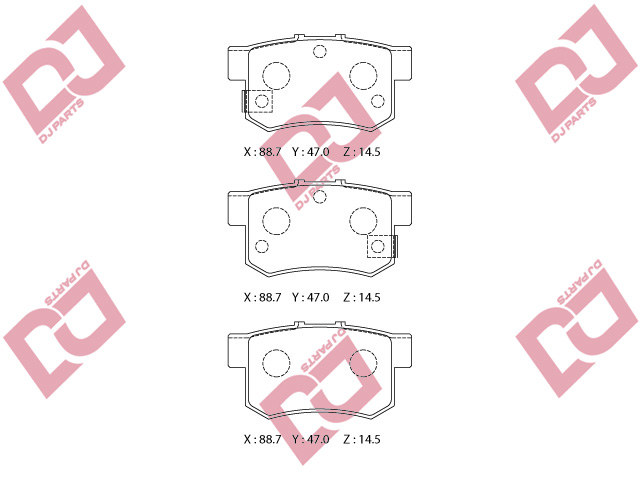 ARKA FREN BALATASI HONDA CIVIC 01>16 ACCORD 90-08 CRV 02-12 CRZ 10> HRV JAZZ 11>