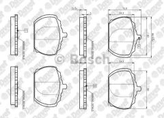 FREN BALATASI ON WVA 20364 FORD P100 TRANSIT 2.5D 1986>   ####