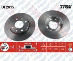 ON FREN DISKI AYNASI XSARA 1.4-TUD5 P206-P306 1.4 8V HAVA SOGUTMASIZ
