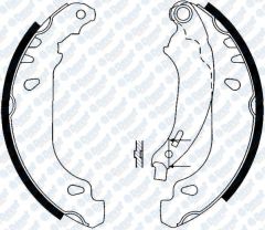 ARKA FREN BALATASI PABUCLU CLIO II 98-> SYMBOL 00-> LOGAN 04-> SANDERO 08-> 180x42mm