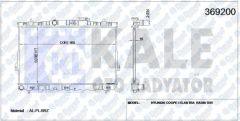SU RADYATORU HYUNDAI COUPE AL/PL/BRZ 377X648X16 MANUEL