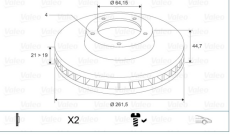 ON FREN DISK AYNASI  HAVALI 262mm HONDA CIVIC 1.5 1.6 1.5I 1.6I 90->