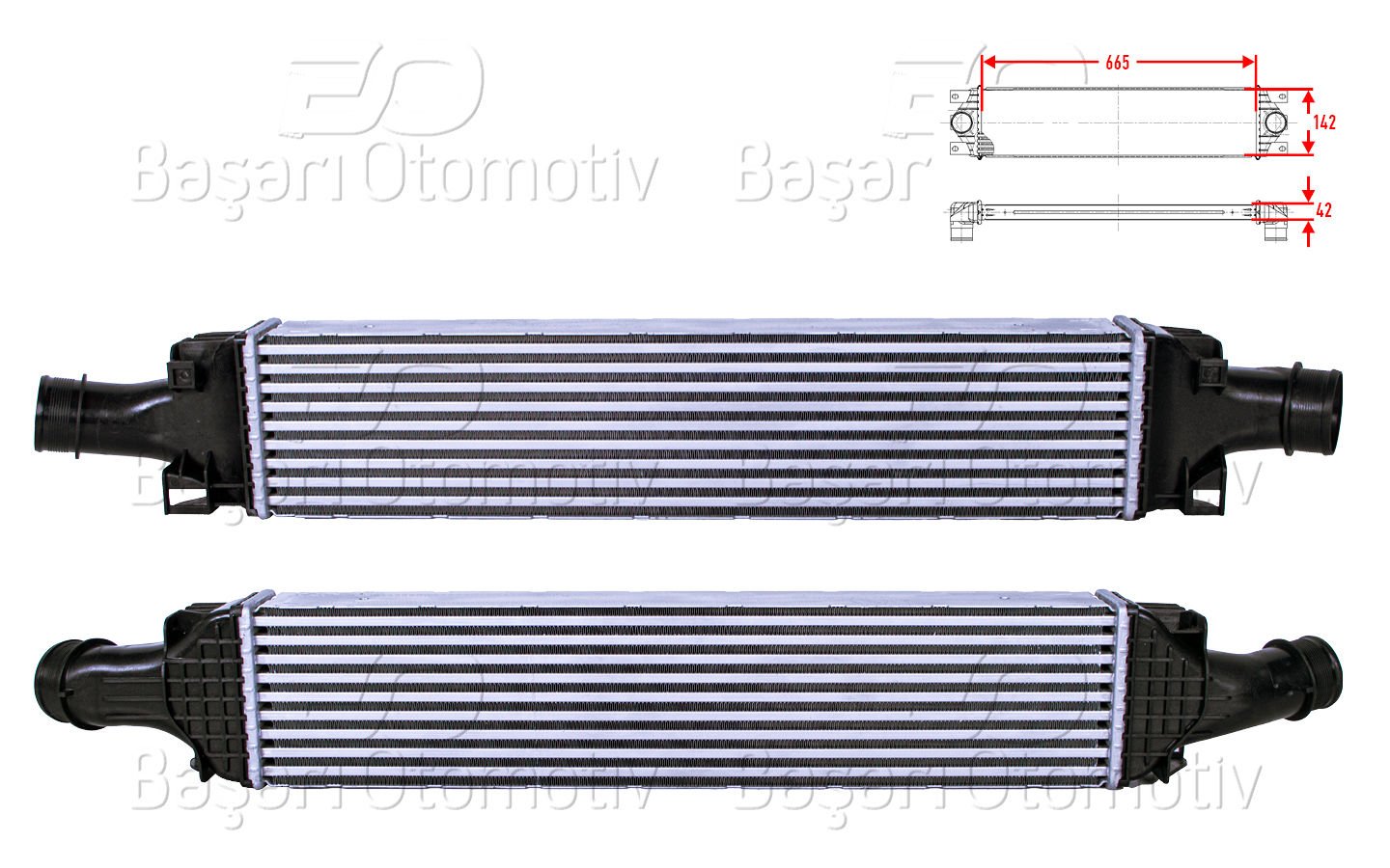 TURBO RADYATORU (INTERCOOLER) 665X142X42 | AUDI A4 A5 A6 20 16> | WISCO