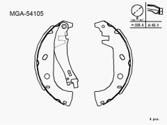 ARKA FREN BALATASI PABUCLU LEVYELI (FIAT: PALIO MAREA WEEKEND 96 - 02)