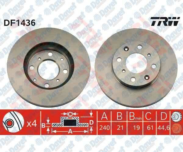 ON FREN DISKI AYNASI HAVALI HONDA CIVIC 1.4 - 1.5 92 - 00 240X4