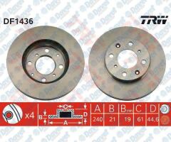 ON FREN DISKI AYNASI HAVALI HONDA CIVIC 1.4 - 1.5 92 - 00 240X4