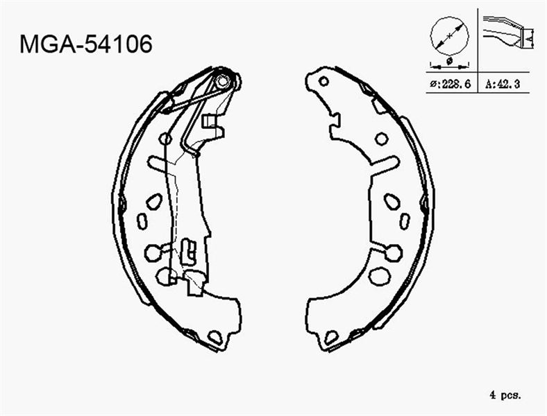 ARKA FREN BALATASI PABUCLU FIAT FIORINO 1.3JTD MULTIJET GRANDE PUNTO-LINEA 1.4 8V 07> OPEL CORSA D CITROEN NEMO PEUGEOT BIPPER 1.4HDI