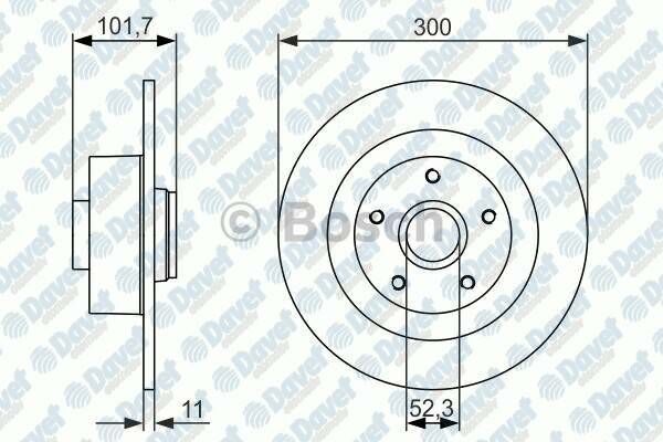FREN DISKI ARKA RULMANLI 300MM RENAULT LAGUNA III COUPE 2.0DCI 2.0T 16V 08->   ####