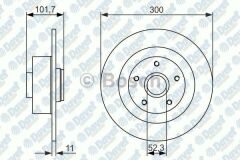 FREN DISKI ARKA RULMANLI 300MM RENAULT LAGUNA III COUPE 2.0DCI 2.0T 16V 08->   ####