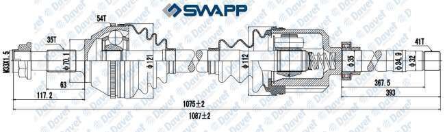 ON AKS SAG BOXER-JUMPER 00>06 - DUCATO 97>06 2.8D-2.8TD-2.8HDI-2.8JTD 18Q 16 JANT ABSLI 54 DIS DIS FREZE:35 IC FREZE:41 CONTA CAPI:70.1 BOY:1085 mm