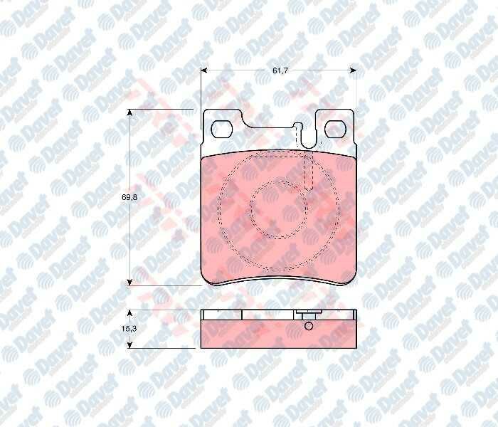 ARKA FREN BALATASI MERCEDES E-CLASS - C-CLASS W210 W202 94>00 C-CLASS W203 03>07 CL203 A208 C208 A209 C209 W220 SLR129 R170 R171