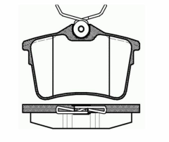 ARKA FREN BALATASI   WVA 24765 PEUGEOT : PARTNER TEPEE 1.6 16V 1.6 HDI 08> 308 SW 07> CITROEN : BERLINGO 08>