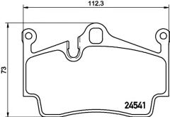 Fren Balatası Arka-Fişsiz  2.7-3.4 Cayman-Boxster Porsche 2013-