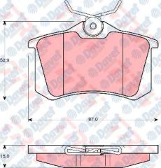 ARKA FREN BALATASI MEGANE II - A3-GOLF-PASSAT II.III.IV-VENTO-JETTA II-OCTAVIA-CORDOBA-IBIZA-TOLEDO P405I-II  YUKSEKLIK: 52.9 mm . UZUNLUK: 87 mm . KALINLIK: 15 mm