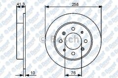 FREN DISKI ARKA 258mm KIA CERATO I 1.5CRDI 1.6 1.6CRDI 2.0 2.0CRDI 04-09